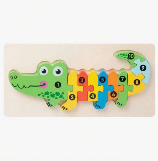 3D Wooden Puzzles with numbers